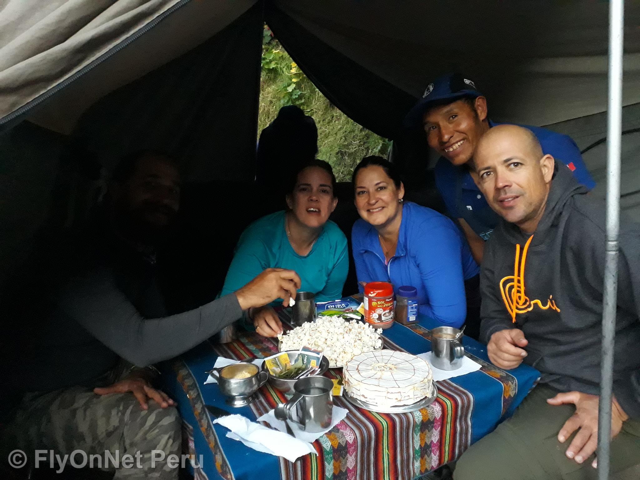 Álbum de fotos: Desayuno durante el trek, Camino Inca