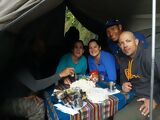 Desayuno durante el trek, Camino Inca